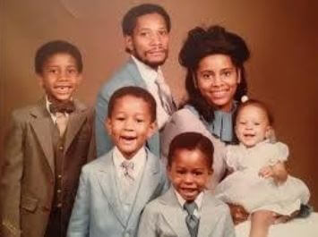 Phyllis Stephens with her husband and children.